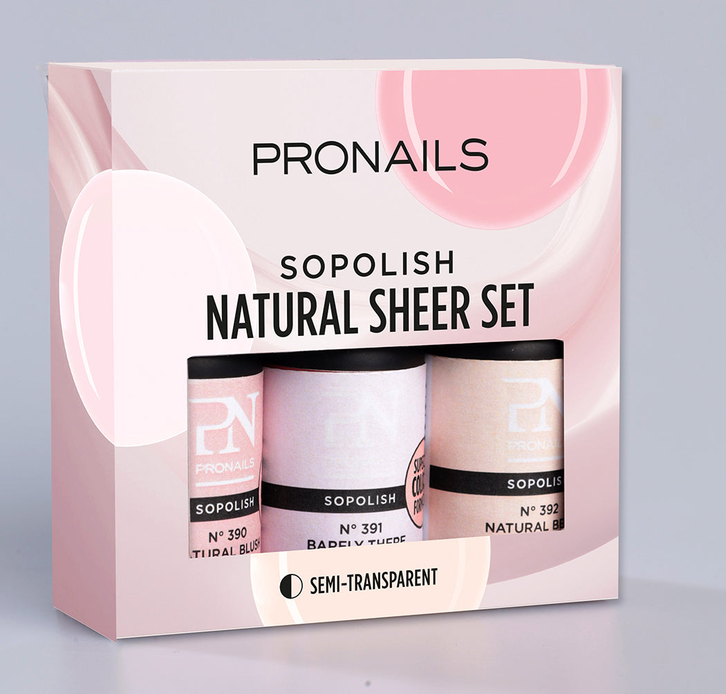 Sopolish Naturals Sheer Set - 3 pcs