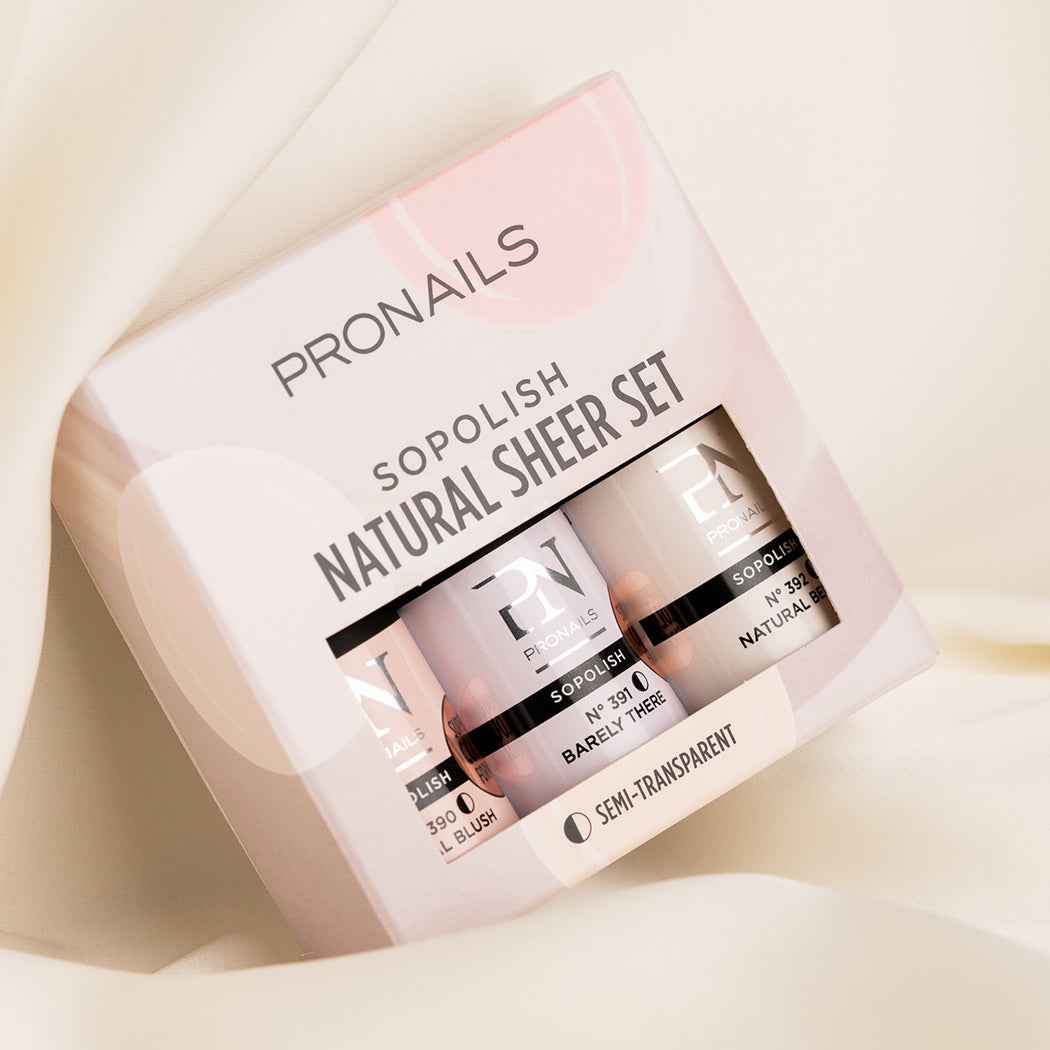 Sopolish Naturals Sheer Set - 3 pcs